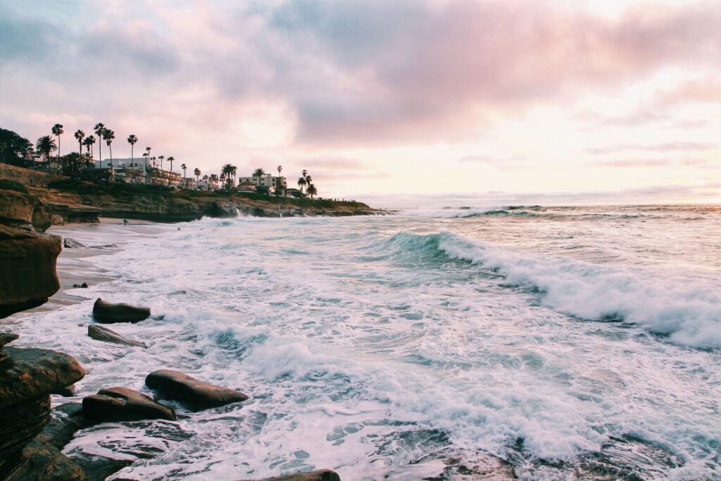 The weather at one of San Diego's beaches