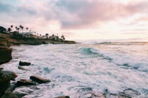 The weather at one of San Diego's beaches