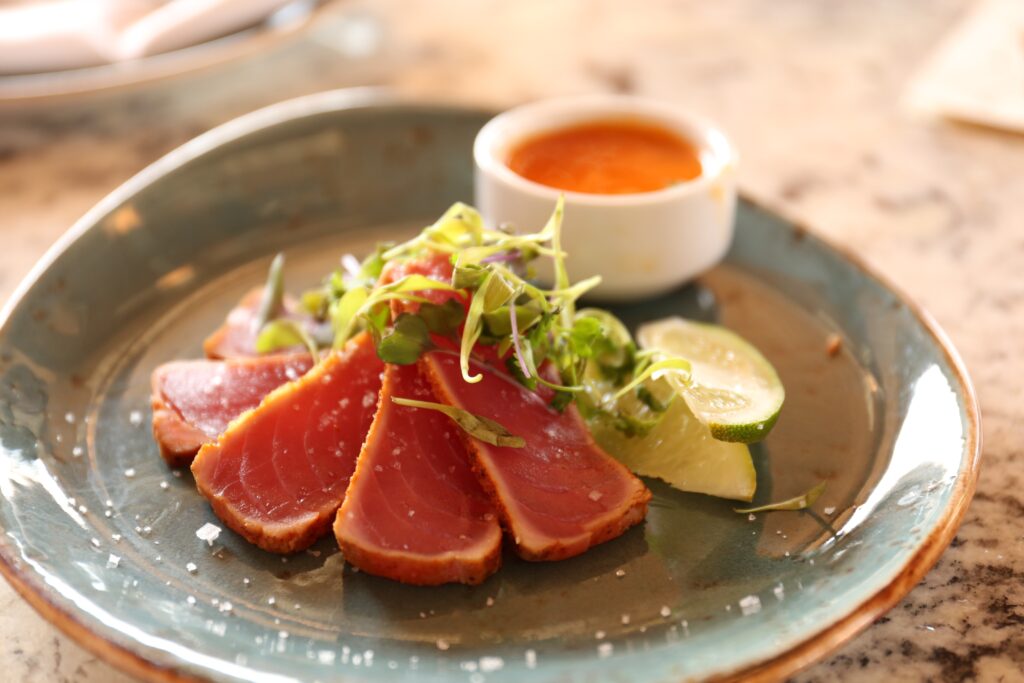 seared salmon at San Diego restaurant